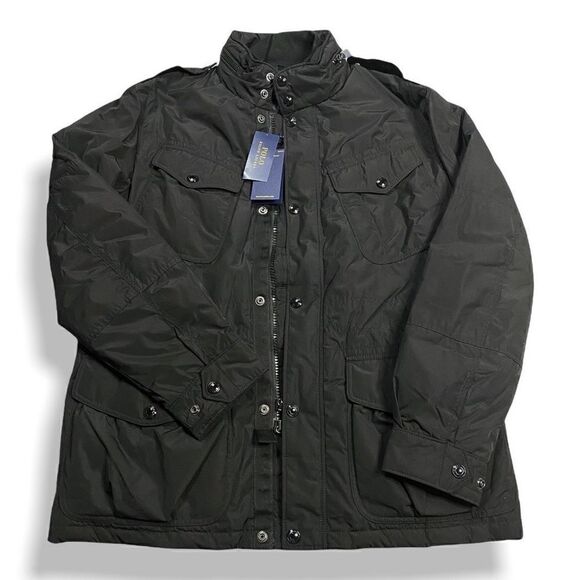 Polo Ralph Lauren Mens Triple Black Field Jacket size Large New with Tags (b) - Picture 3 of 14